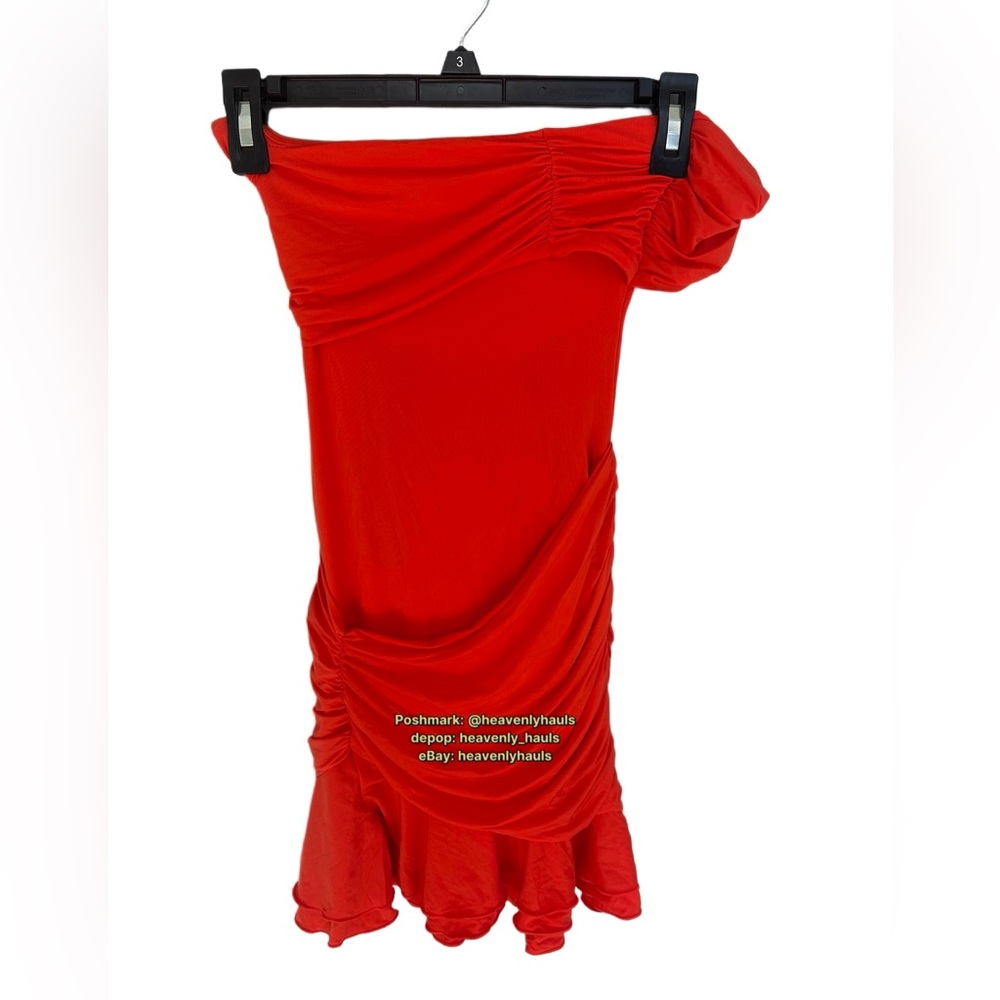 RARE COLOR: Oh Polly Arielle One Shoulder Mini Dress — Scarlet